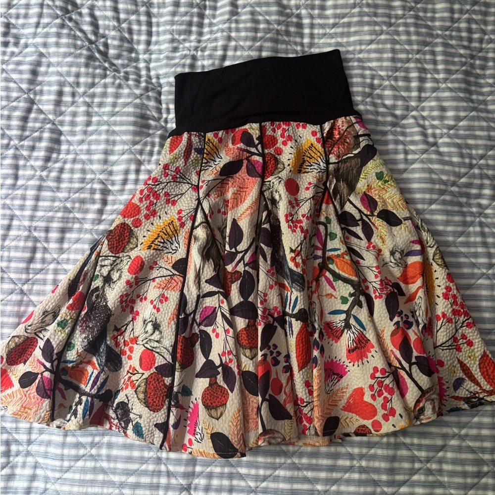 Eva Franco Multicolor Floral Midi Skirt